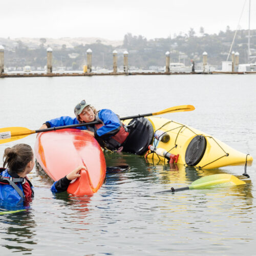 250-CB7A7807 teaching rescue kayak techniques at Sea trek in San Francisco